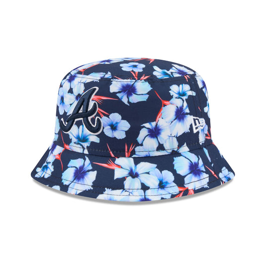 Atlanta Braves Pattern Bucket Hat - New Era Cap