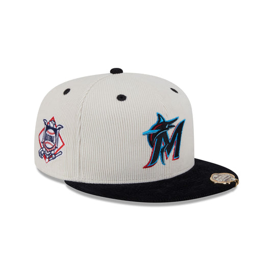 Miami Marlins Two Tone Cord 59FIFTY Fitted Hat - New Era Cap