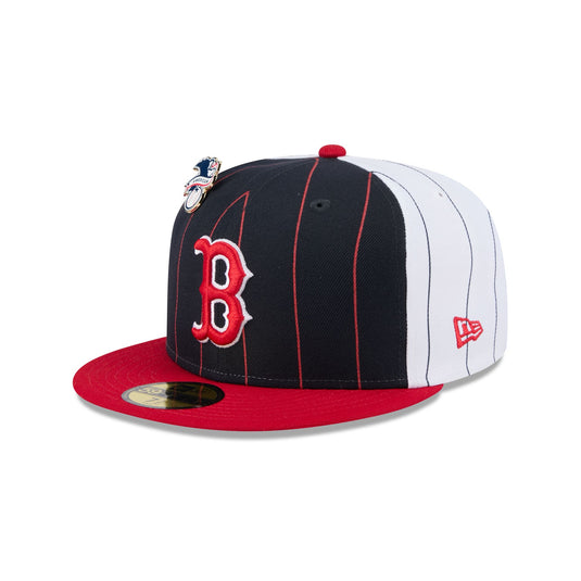 Boston Red Sox Pinstripe League Pin 59FIFTY Fitted Hat - New Era Cap