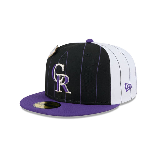 Colorado Rockies Pinstripe League Pin 59FIFTY Fitted Hat - New Era Cap