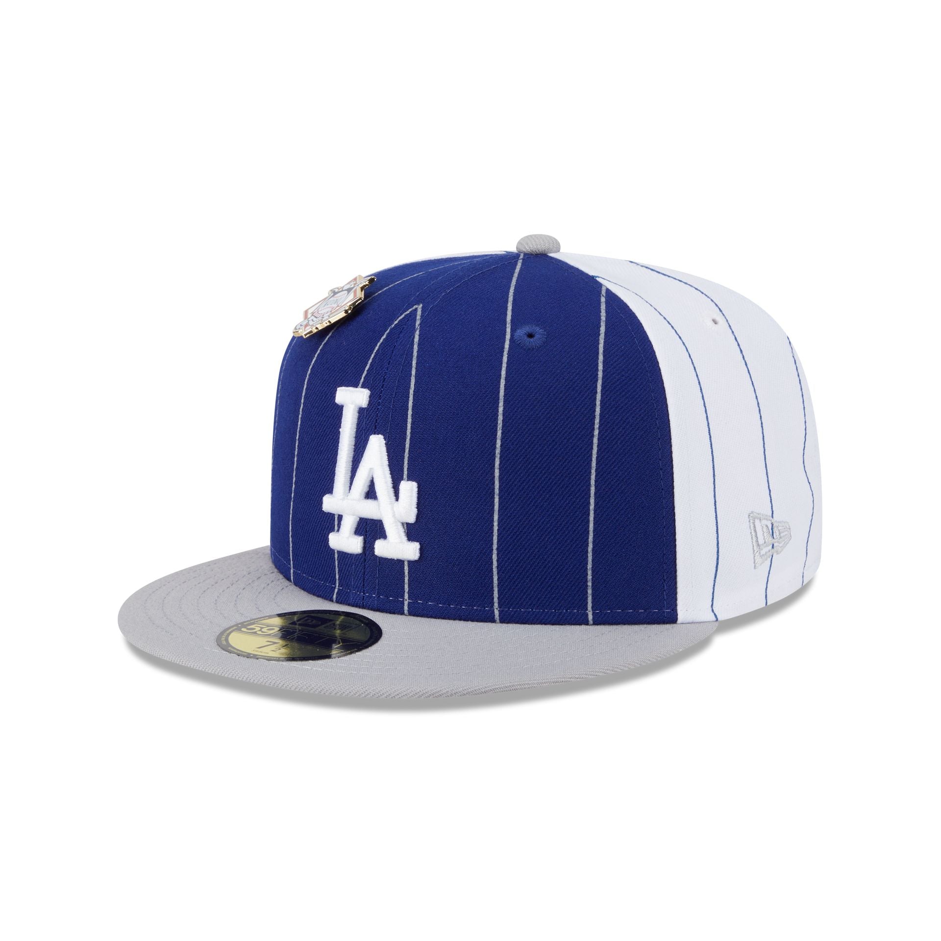 Los Angeles Dodgers Pinstripe League Pin 59FIFTY Fitted Hat – New