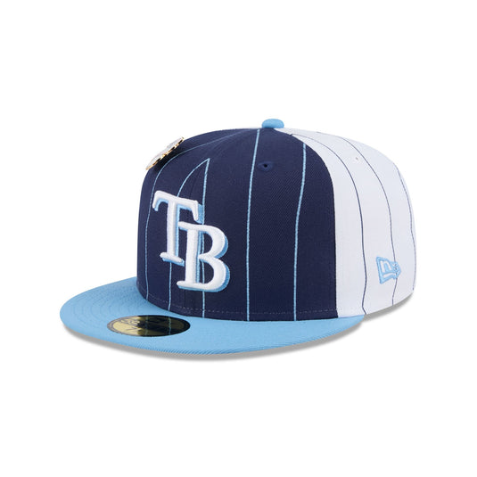 Tampa Bay Rays Pinstripe League Pin 59FIFTY Fitted Hat - New Era Cap