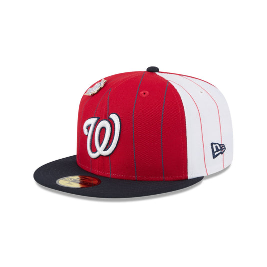 Washington Nationals Pinstripe League Pin 59FIFTY Fitted Hat - New Era Cap