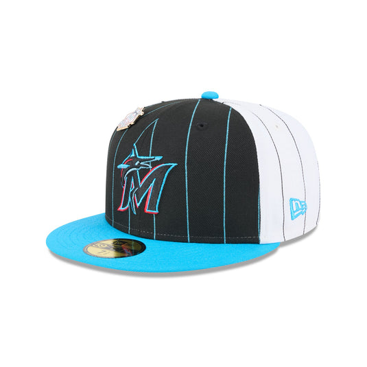 Miami Marlins Pinstripe League Pin 59FIFTY Fitted Hat - New Era Cap