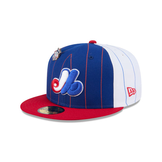 Montreal Expos Pinstripe League Pin 59FIFTY Fitted Hat - New Era Cap