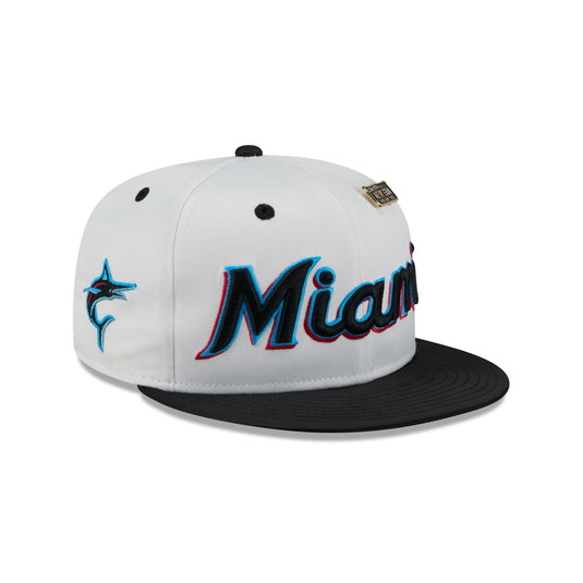 Miami Marlins Spring Satin 59FIFTY Fitted Hat - New Era Cap