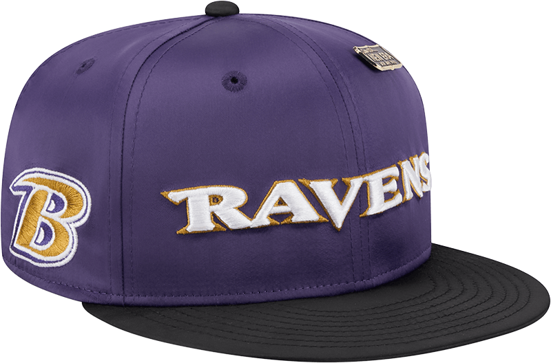 Baltimore Ravens Spring Satin 59FIFTY Fitted Hat