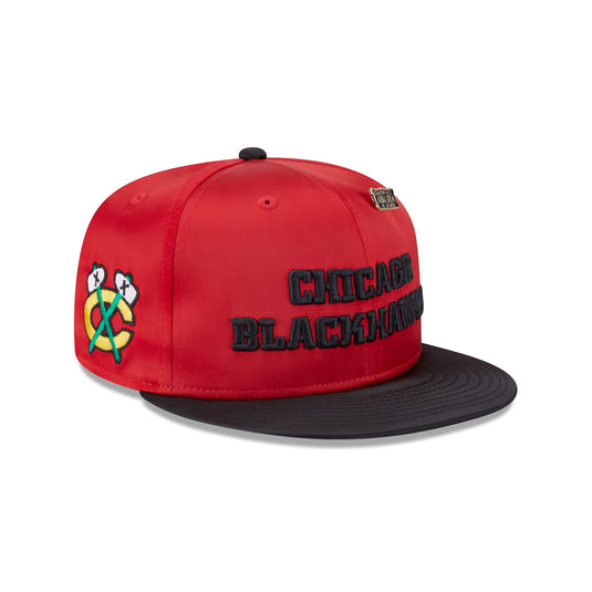 Chicago Blackhawks Spring Satin 59FIFTY Fitted Hat - New Era Cap