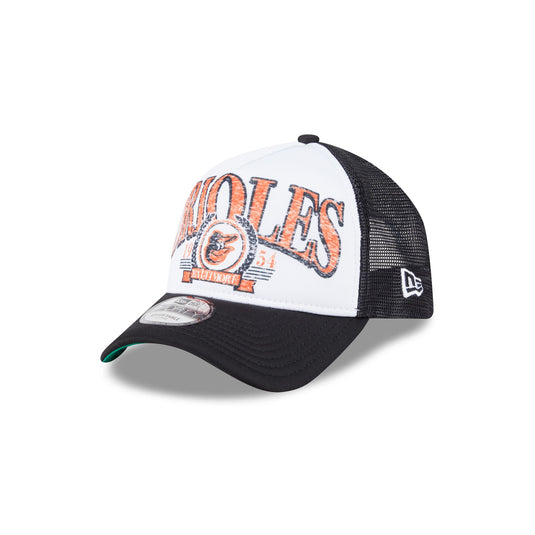 Baltimore Orioles Distressed 9FORTY A-Frame Trucker Hat - New Era Cap
