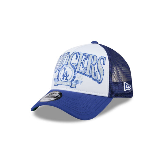 Los Angeles Dodgers Distressed 9FORTY A-Frame Trucker Hat - New Era Cap
