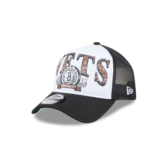 Brooklyn Nets Distressed 9FORTY A-Frame Trucker Hat - New Era Cap