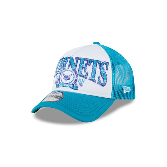 Charlotte Hornets Distressed 9FORTY A-Frame Trucker Hat - New Era Cap