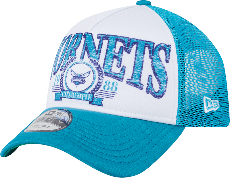 Charlotte Hornets Distressed 9FORTY A-Frame Trucker Hat