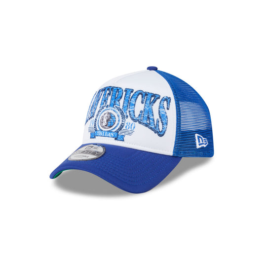 Dallas Mavericks Distressed 9FORTY A-Frame Trucker Hat - New Era Cap