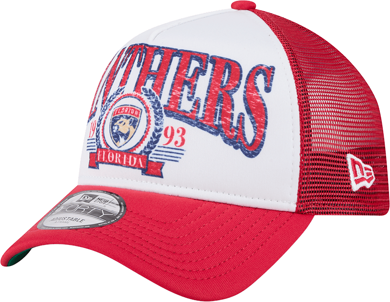 Florida Panthers Distressed 9FORTY A-Frame Trucker Hat