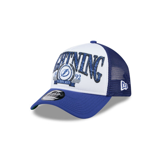 Tampa Bay Lightning Distressed 9FORTY A-Frame Trucker Hat - New Era Cap