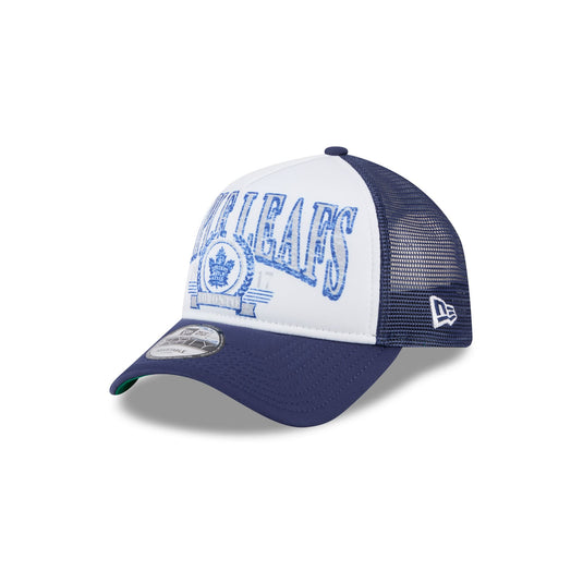 Toronto Maple Leafs Distressed 9FORTY A-Frame Trucker Hat - New Era Cap