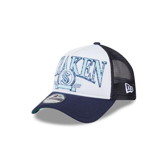 Seattle Kraken Distressed 9FORTY A-Frame Trucker Hat - New Era Cap