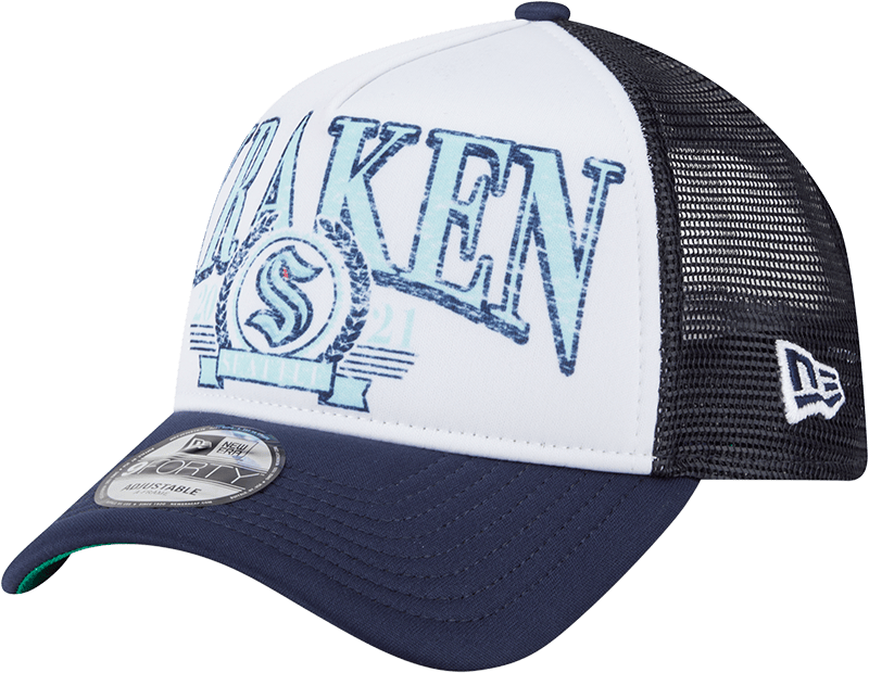 Seattle Kraken Distressed 9FORTY A-Frame Trucker Hat