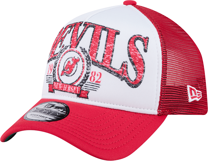 New Jersey Devils Distressed 9FORTY A-Frame Trucker Hat