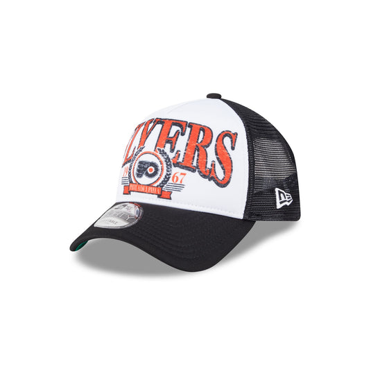 Philadelphia Flyers Distressed 9FORTY A-Frame Trucker Hat - New Era Cap