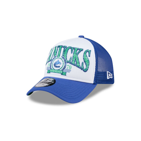 Vancouver Canucks Distressed 9FORTY A-Frame Trucker Hat - New Era Cap
