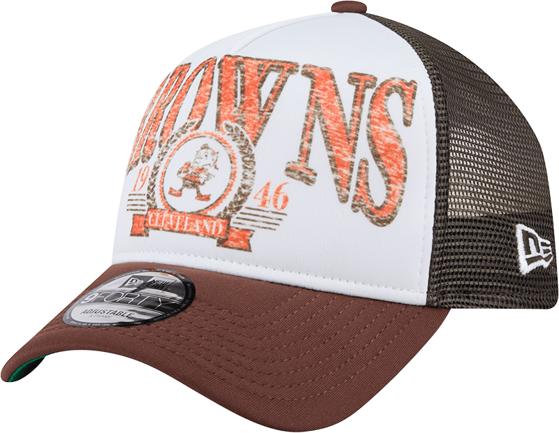 Cleveland Browns Distressed 9FORTY A-Frame Trucker Hat