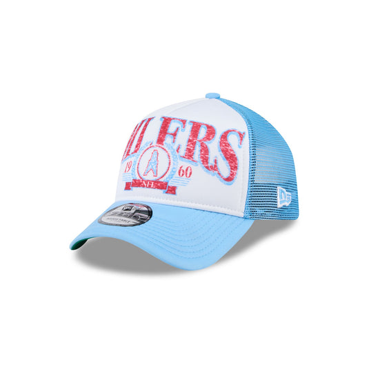 Oilers Distressed 9FORTY A-Frame Trucker Hat - New Era Cap