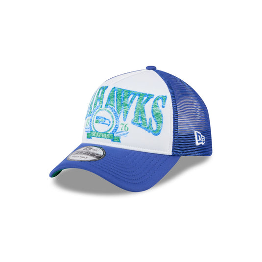 Seattle Seahawks Distressed 9FORTY A-Frame Trucker Hat - New Era Cap