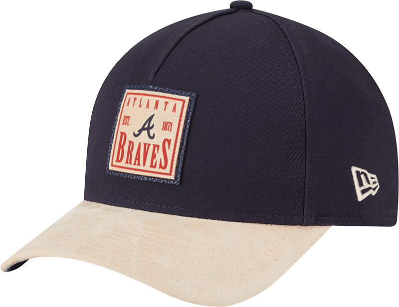 Atlanta Braves Suede Patch 9FORTY M-Crown A-Frame Adjustable Hat