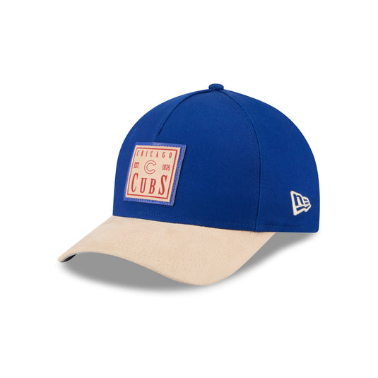Chicago Cubs Suede Patch 9FORTY M-Crown A-Frame Adjustable Hat - New Era Cap