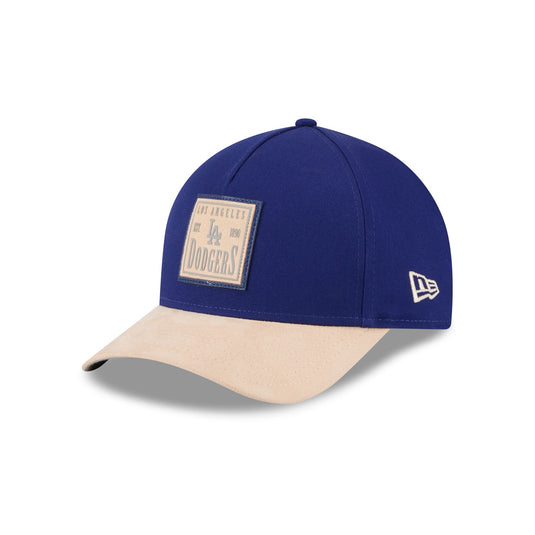Los Angeles Dodgers Suede Patch 9FORTY M-Crown A-Frame Adjustable Hat - New Era Cap