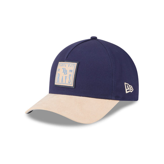 Tampa Bay Rays Suede Patch 9FORTY M-Crown A-Frame Adjustable Hat - New Era Cap