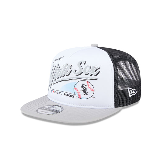 Chicago White Sox Retro Script 9FIFTY A-Frame Trucker Hat - New Era Cap
