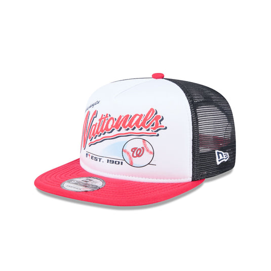 Washington Nationals Retro Script 9FIFTY A-Frame Trucker Hat - New Era Cap