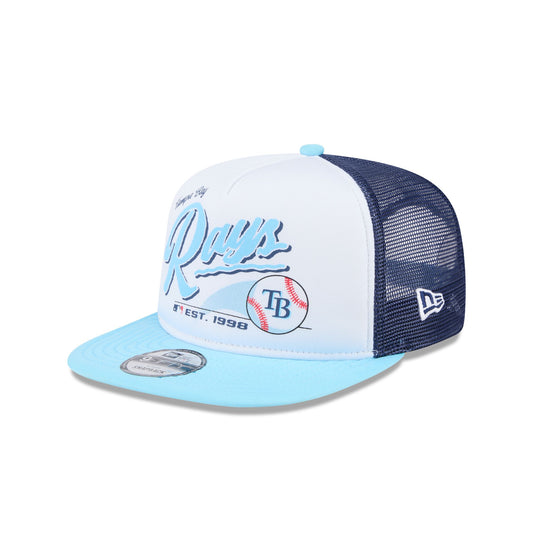 Tampa Bay Rays Retro Script 9FIFTY A-Frame Trucker Hat - New Era Cap