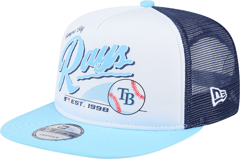 Tampa Bay Rays Retro Script 9FIFTY A-Frame Trucker Hat
