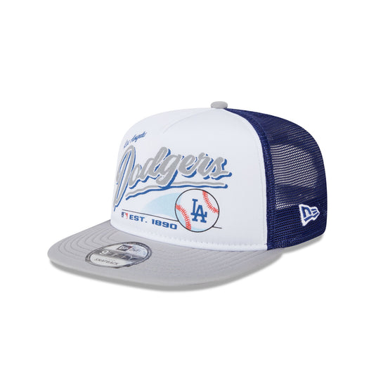 Los Angeles Dodgers Retro Script 9FIFTY A-Frame Trucker Hat - New Era Cap