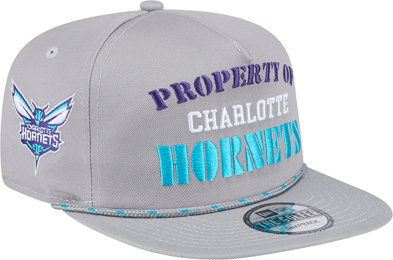 Charlotte Hornets Vintage Gray Rope Golfer Hat