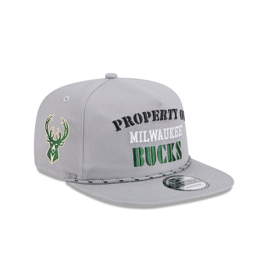 Milwaukee Bucks Vintage Gray Rope Golfer Hat - New Era Cap