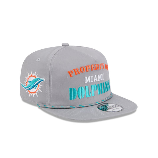 Miami Dolphins Vintage Gray Rope Golfer Hat - New Era Cap