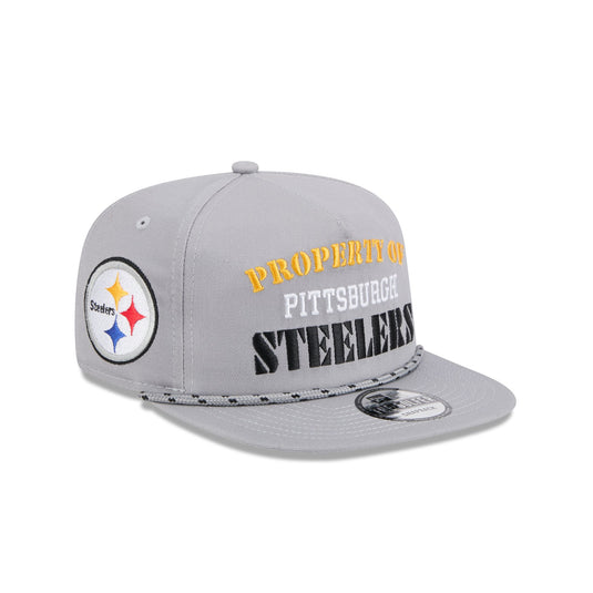 Pittsburgh Steelers Vintage Gray Rope Golfer Hat - New Era Cap