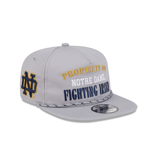 Notre Dame Fighting Irish Vintage Gray Rope Golfer Hat - New Era Cap