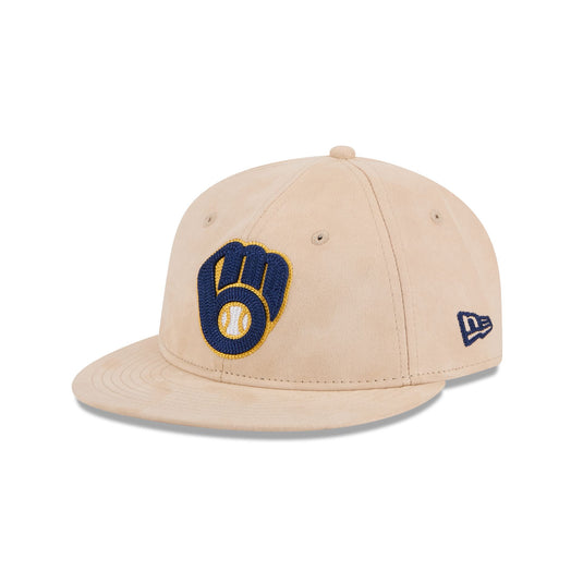 Milwaukee Brewers Stone Suede Retro Crown 9FIFTY Snapback Hat - New Era Cap