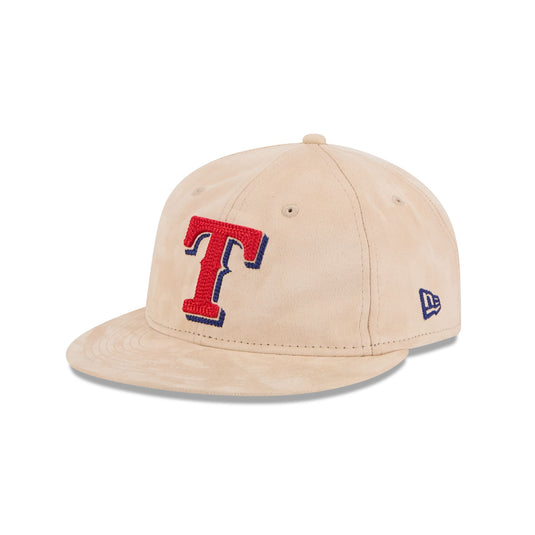 Texas Rangers Stone Suede Retro Crown 9FIFTY Snapback Hat - New Era Cap