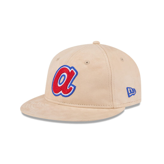Atlanta Braves Stone Suede Retro Crown 9FIFTY Snapback Hat - New Era Cap