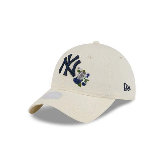 New York Yankees Women's Floral Stitch 9TWENTY Adjustable Hat - New Era Cap
