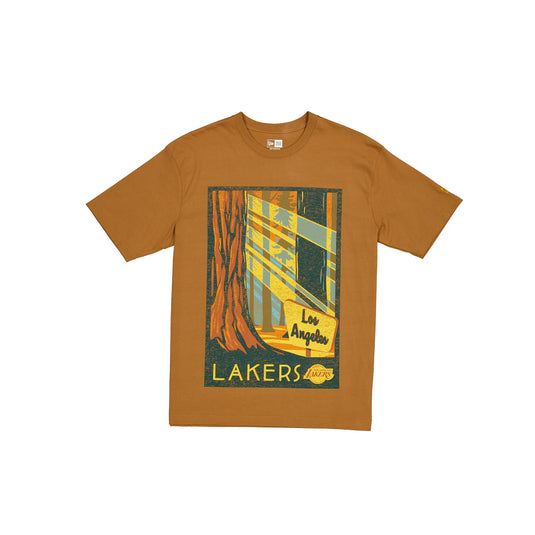 Los Angeles Lakers 2025 All-Star Game Victory Grove Light Bronze T-Shirt - New Era Cap
