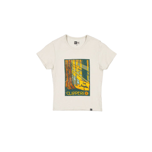 Los Angeles Clippers 2025 All-Star Game Victory Grove Women's Stone T-Shirt - New Era Cap