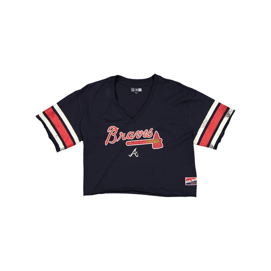 Atlanta Braves Throwback Cropped Women's T-Shirt - New Era Cap
